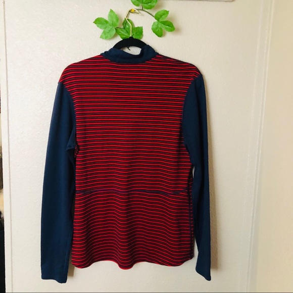 Patagonia Navy Blue and Red Stripe Tee - Picture 4 of 4